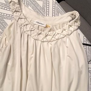 Winter white knee length dress